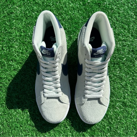 Nike Sb Zoom Blazer Mid Barely Green / Navy - Picture 6 of 13